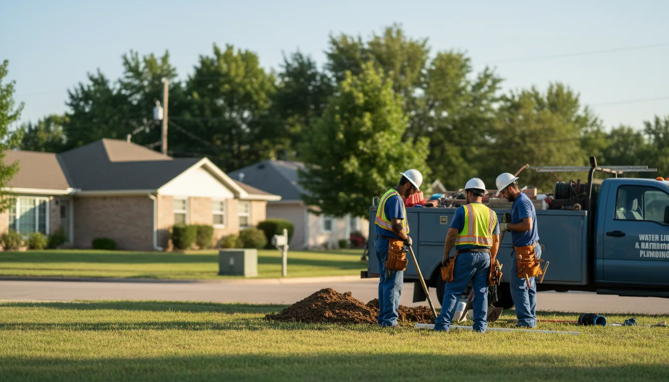 Residential water line and bathroom plumbing service in Jonancy, KY